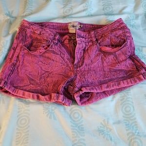 Dickies Jean shorts pink black stripes